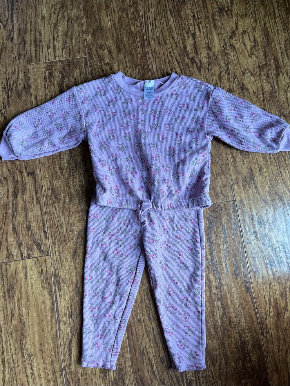 Carters Floral Thermal Outfit